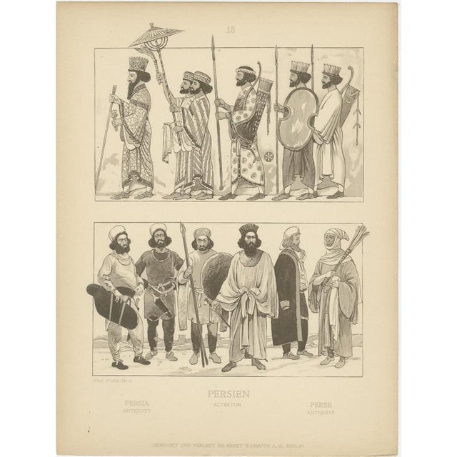 Max Tilke, Ancient Western Asian Costume Plates, Prints, Set of 4 For Sale - Image 5 of 10