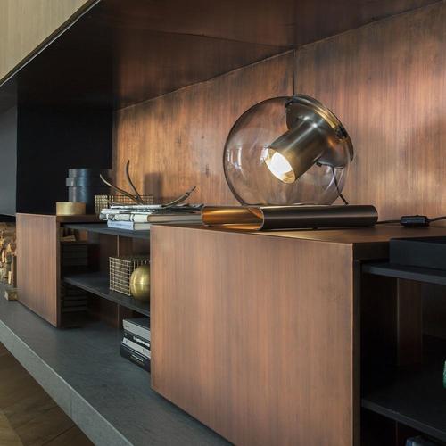 Black Metal The Globe Table Lamp by Joe Colombo for Oluce For Sale - Image 6 of 11