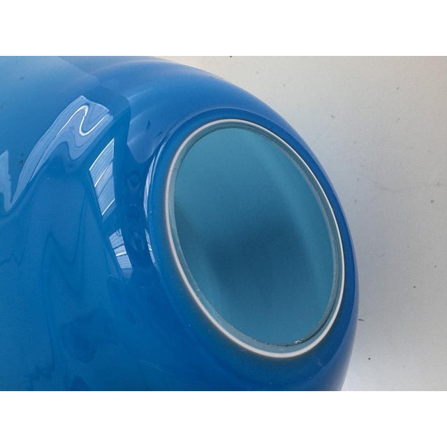 Italian Murano Glass Pendant Light in Blue by Vistosi, 1970s For Sale - Image 12 of 13