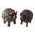 Pair of Hand Made Glazed Terracotta Sheep Sculptures For Sale