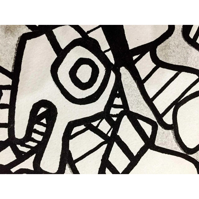 1970s Abstract Jean Dubuffet Lithograph Double ~ Limited Edition - Vacuum Forms For Sale - Image 5 of 6