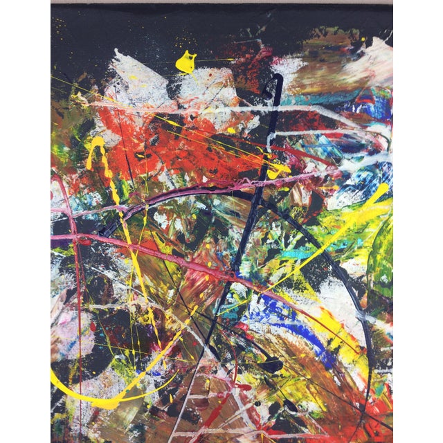 20th Century Abstract Painting, Oil on Board, Mid-Century Modern For Sale - Image 9 of 13