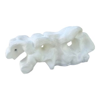 Minimalist Abstract Textured Plaster Sculpture For Sale