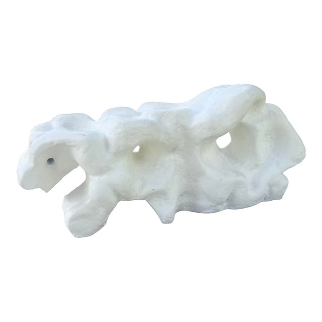 Minimalist Abstract Textured Plaster Sculpture For Sale
