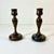 Farmhouse Early 20th C. Antique Federal Farmhouse Americana Hand Turned Walnut Candle Holders - A Pair For Sale - Image 3 of 11