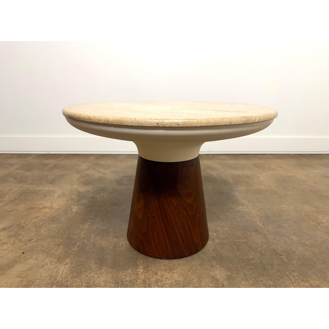Frank Rohloff Travertine Cocktail Side Table for Brown Saltman For Sale - Image 9 of 16