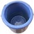 Vintage French Country Periwinkle Blue Ceramic Lidded Canister & Striped Spoon After Digoin Sarreguemines For Sale - Image 9 of 13