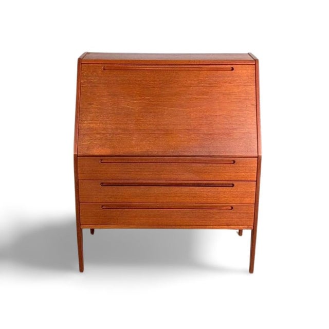 Mid-Century Danish Teak Secretary by Nils Jonsson for HJN Mobler For Sale - Image 15 of 15