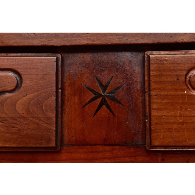 Antique Two-Door French Provincial Sideboard With Maltese Cross Inlay For Sale - Image 10 of 12