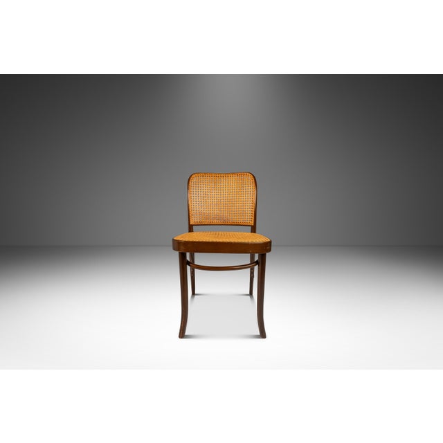 Single Patinated Bentwood Prague Model 811 Side Chair by Josef Frank for Stendig With Original Cane Seat & Back, Poland, Circa 1960s For Sale In Orlando - Image 6 of 12