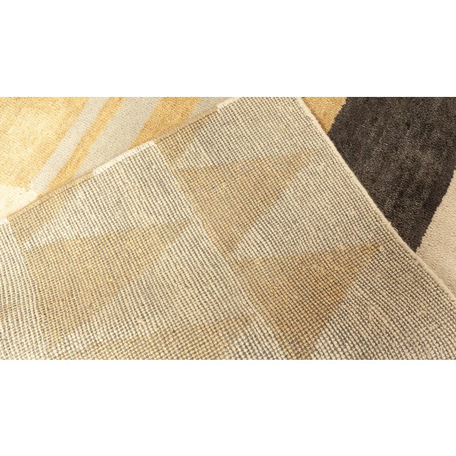 Textile Luxurious Art Deco Style Hand-Knotted Silk & Wool Runner by Doris Leslie Blau For Sale - Image 7 of 7