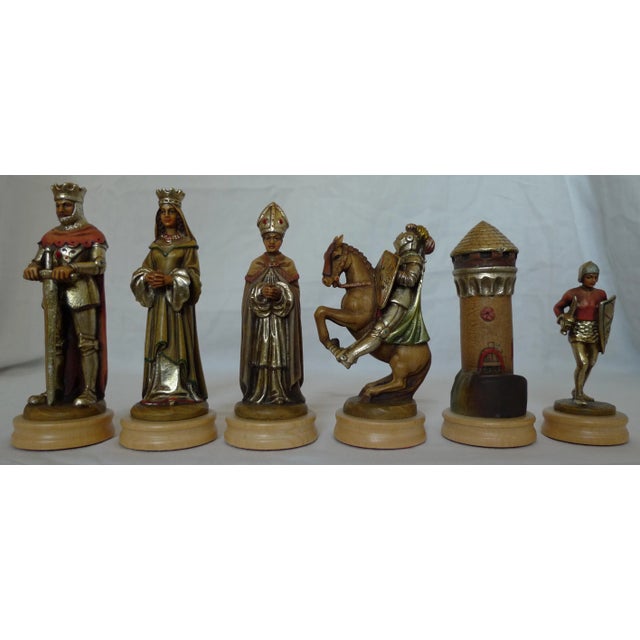 Mid 20th Century 18 Karat Gold Gilt Anri Montsalvat Chess Set For Sale In San Francisco - Image 6 of 13