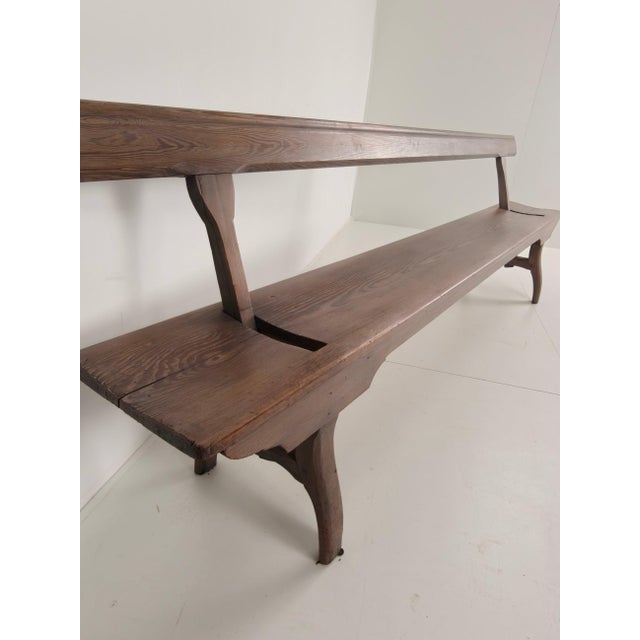 Victorian Pitch Pine Railway Bench with Reversible Backrest For Sale - Image 10 of 14