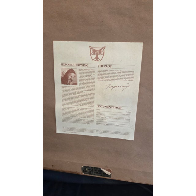The Ploy by Renowned Western Artist Howard Terpning 1978 Print Signed and Numbered 190/1000 With Coa For Sale - Image 10 of 10