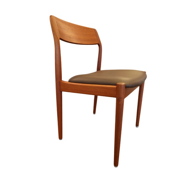 Chairs in Teak and Leather by Henning Kjærnulf for KS Møbler, 1960s, Set of 4 For Sale - Image 11 of 17