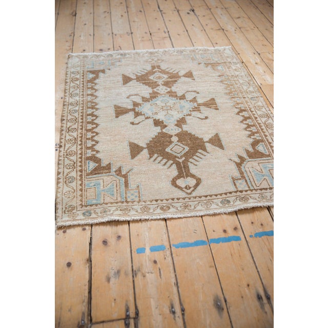 Vintage Distressed Hamadan Square Rug - 3'8" x 4'7" For Sale - Image 11 of 12