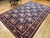Vintage Persian Tabriz Area Rug, Hand-Knotted Wool, Allover Floral Gol Farang Pattern, Navy & Red, 7x11 For Sale In Chicago - Image 6 of 14