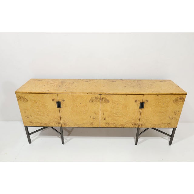 1960s Roger Sprunger for Dunbar Burled Olivewood Sideboard or Credenza For Sale - Image 5 of 10