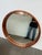 Modern Cb2 Acacia Wood Round Wall Mirror For Sale - Image 3 of 12