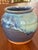Small Arts & Crafts Cabinet Vase – Blue & Teal Drip Glaze For Sale - Image 4 of 7