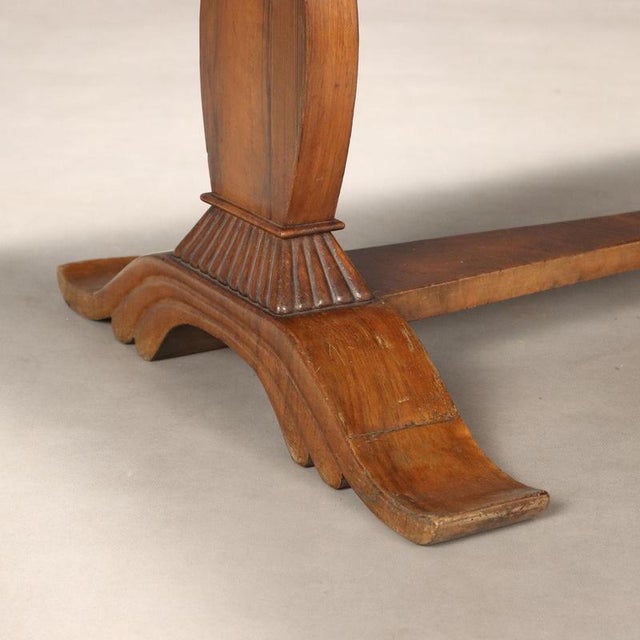 Wood Biedermeier Writing Desk in Walnut For Sale - Image 7 of 12