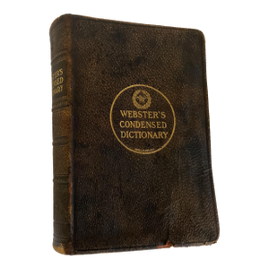 Antique Webster’s Condensed Dictionary Leather-Bound Circa 1909