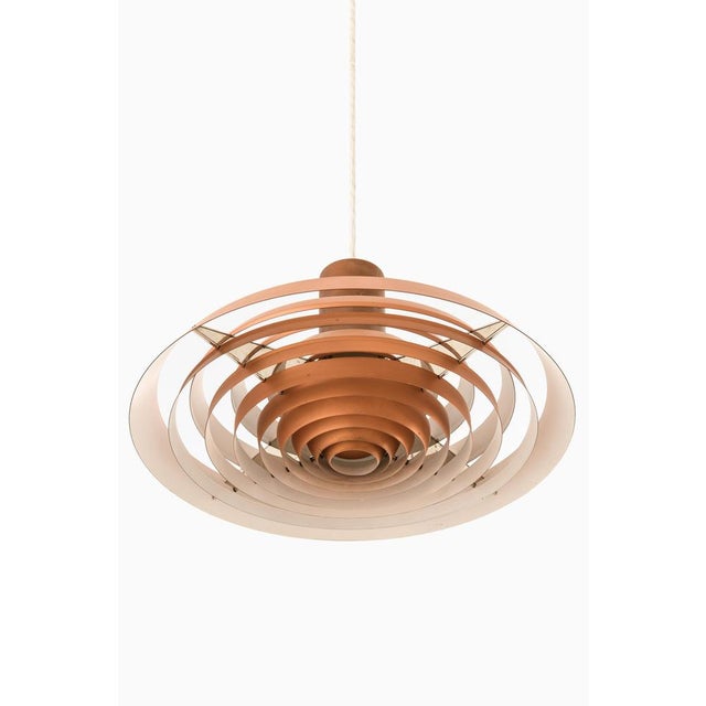 Langelinie Pendant in Copper and Lacquer attributed to Poul Henningsen, 1950s For Sale - Image 3 of 9