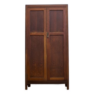 Art Deco Oak Compact Wardrobe, 1930s For Sale