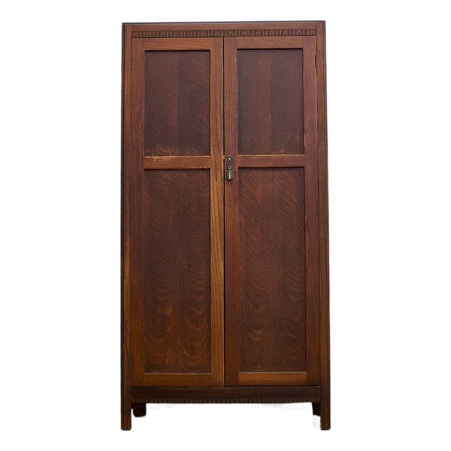 Art Deco Oak Compact Wardrobe, 1930s For Sale