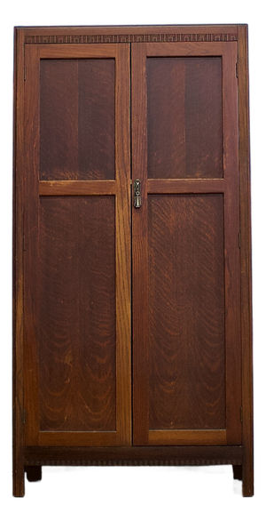 Art Deco Oak Compact Wardrobe, 1930s