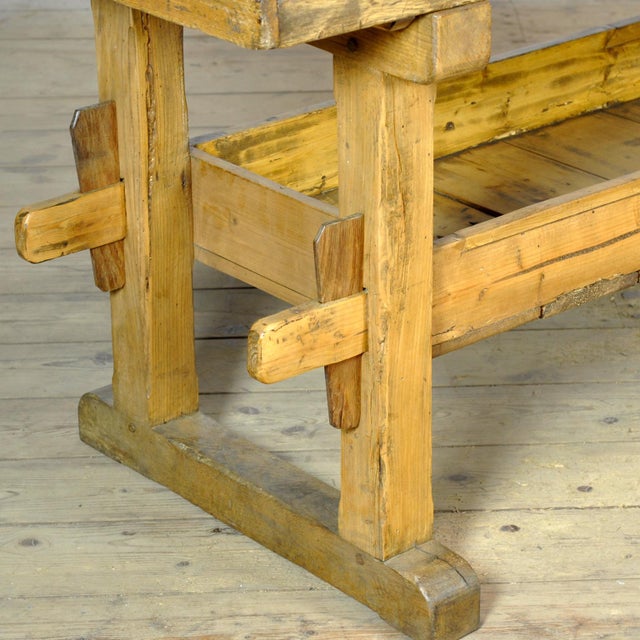 Antique Worktable in Oak and Pine, 1900 For Sale - Image 12 of 14