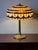 Vintage Tiffany Revival Leaded Stained Glass Table Lamp With Cast Brass Tree-Form Base For Sale - Image 11 of 12