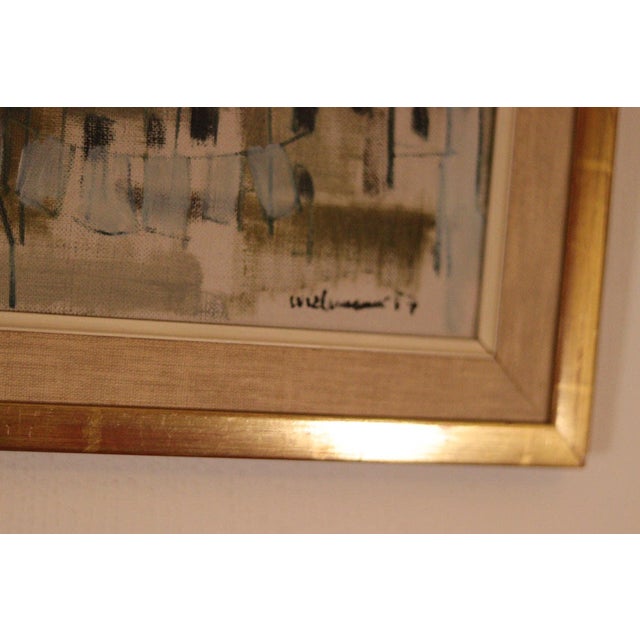 Harry Wichmann, City View, 1957, Oil on Canvas, Framed For Sale - Image 7 of 18