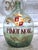 Transparent Hand Painted Antique Demi John Bottle From Normandy, France, ‘Pinot Noir’, Original Crate For Sale - Image 8 of 9