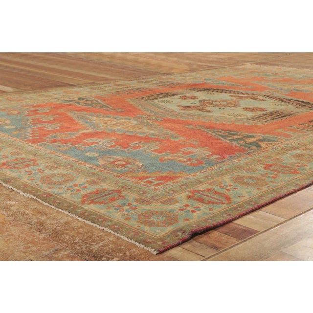 Mid 20th Century Vintage Persian Viss Rug - 07'06 X 10'11 For Sale In Dallas - Image 6 of 9