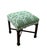 Chinese Chippendale Style Bench with upholstered seat in Schumacher “Ziz” embroidered fabric. Hand carved mahogany frame,...