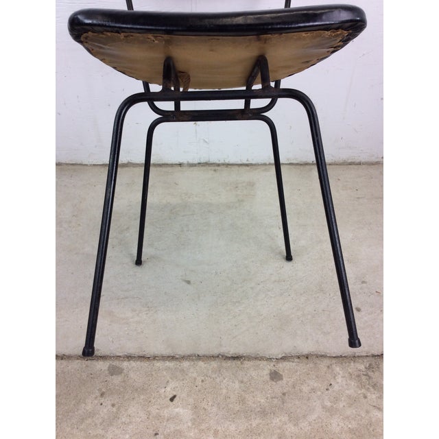 Mid Century Modern Chair With Bentwood Back and Black Vinyl Upholstery by Cliff Pascoe For Sale - Image 12 of 12
