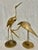 Mid 20th Century Hollywood Regency Chinoiserie Brass Crane Sculptures - A Pair For Sale - Image 11 of 11