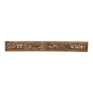 Antique Distressed Hand-Carved Oriental Panel
