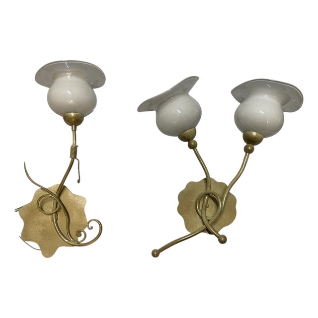 Murano Glass Zonca Sconces, 1980s, Set of 2 For Sale