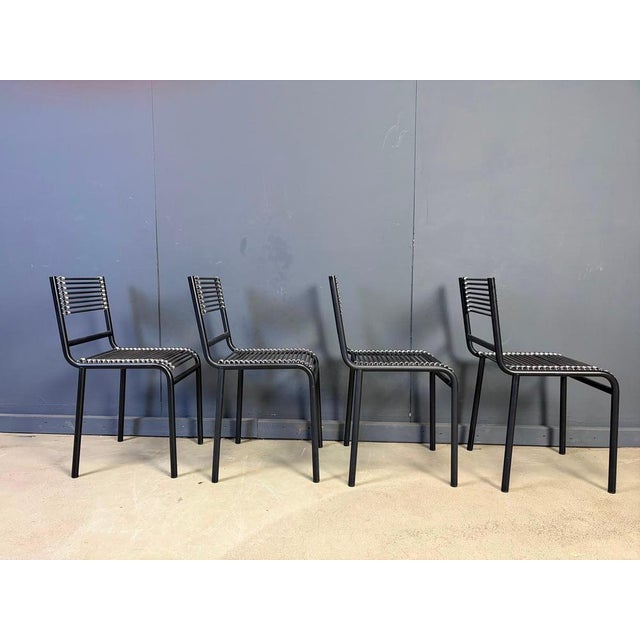 Sandow Dining Chairs by Rene Herbst, 1980s, Set of 4 For Sale - Image 9 of 11