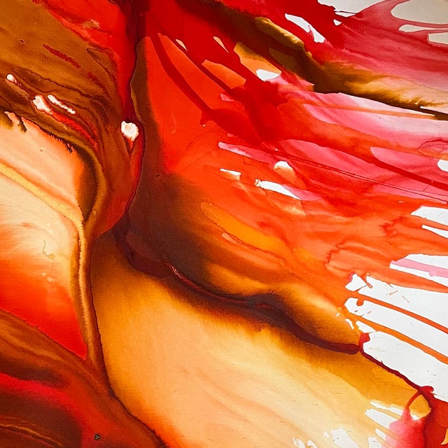 Abstract Contemporary Abstract Ink on Paper Painting "L'île (Untitled 23042)" by Martín Reyna For Sale - Image 3 of 3