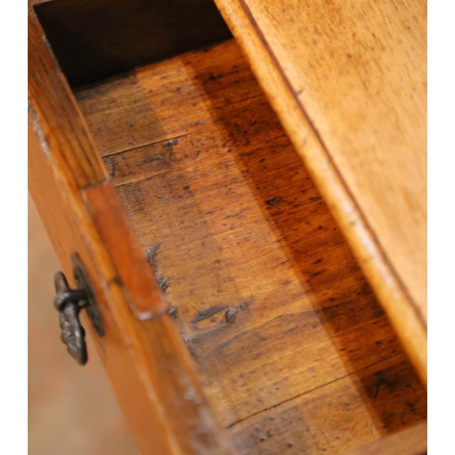 Brown 18th Century French Louis XV Walnut Side Table With Drawer For Sale - Image 8 of 14