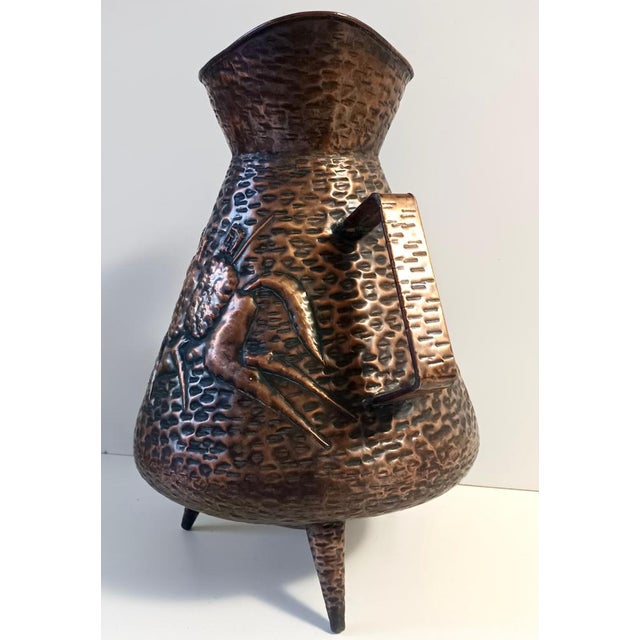 Vintage Copper Umbrella Stand attributed to Angelo Bragalini, Italy, 1960s For Sale - Image 10 of 15