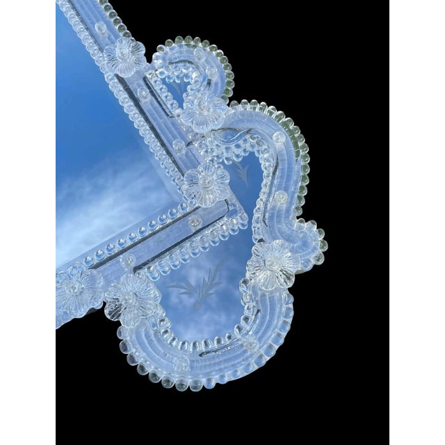 Vintage Venetian Mirror in the Style of Murano For Sale - Image 4 of 12