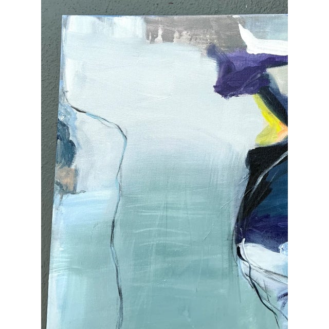 This vintage oil painting on canvas captures the raw energy of the Abstract Expressionist movement, a 20th-century style...