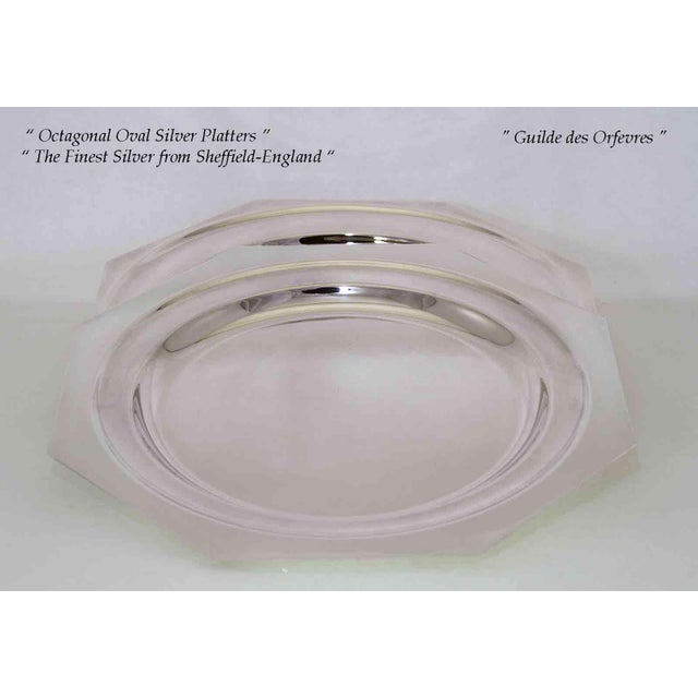 1970’s Vintage/New Old Stock Set of 3 Octagonal Platters With Raw Edge- For Sale - Image 4 of 16