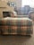 Vintage Plaid Fabric Armchair W/Matching Ottoman For Sale - Image 4 of 5