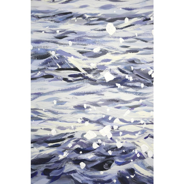 Textile Ocean. Light on the Water 2.Modern Original Hand Painting. For Sale - Image 7 of 12