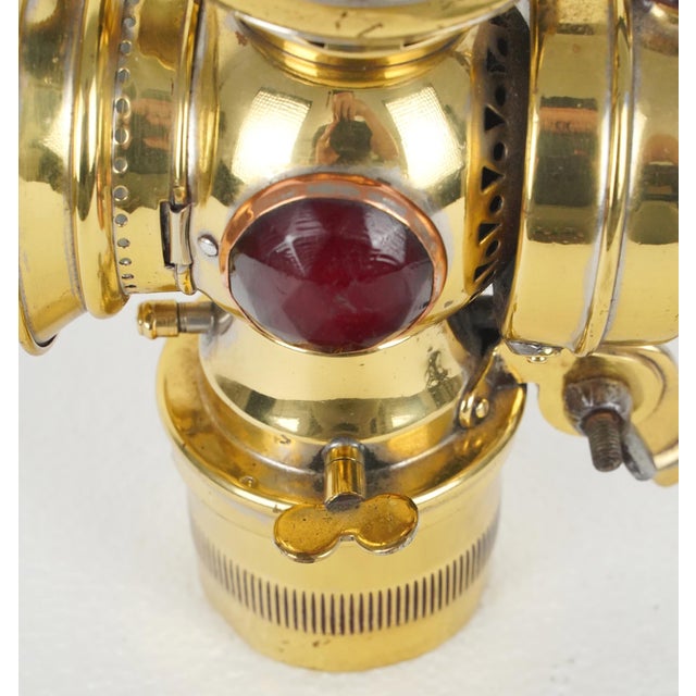 Antique Converted c.m. Hall Carbide Bicycle Lamp For Sale - Image 4 of 10